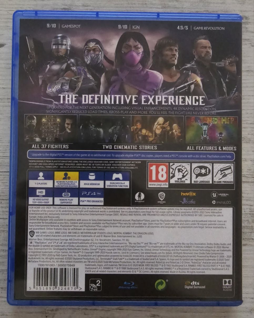 Mortal Combat 11 Ultimate Playstation 4