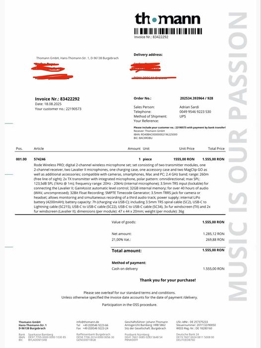 URGENT Lavaliere RODE Pro wireless cu 2 tx 1 rx