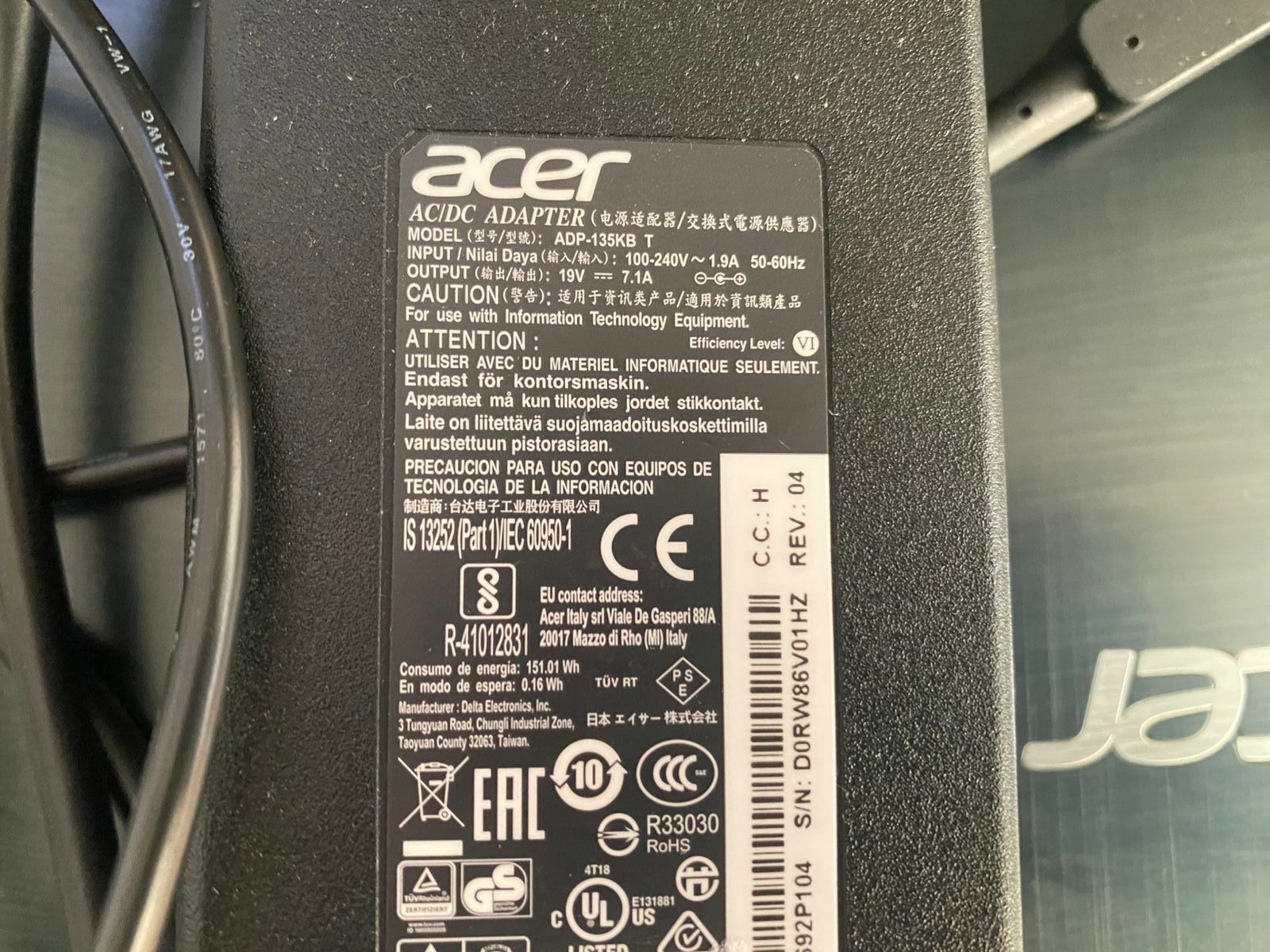 Acer intel core i5 + Nvidia GTX 1050
