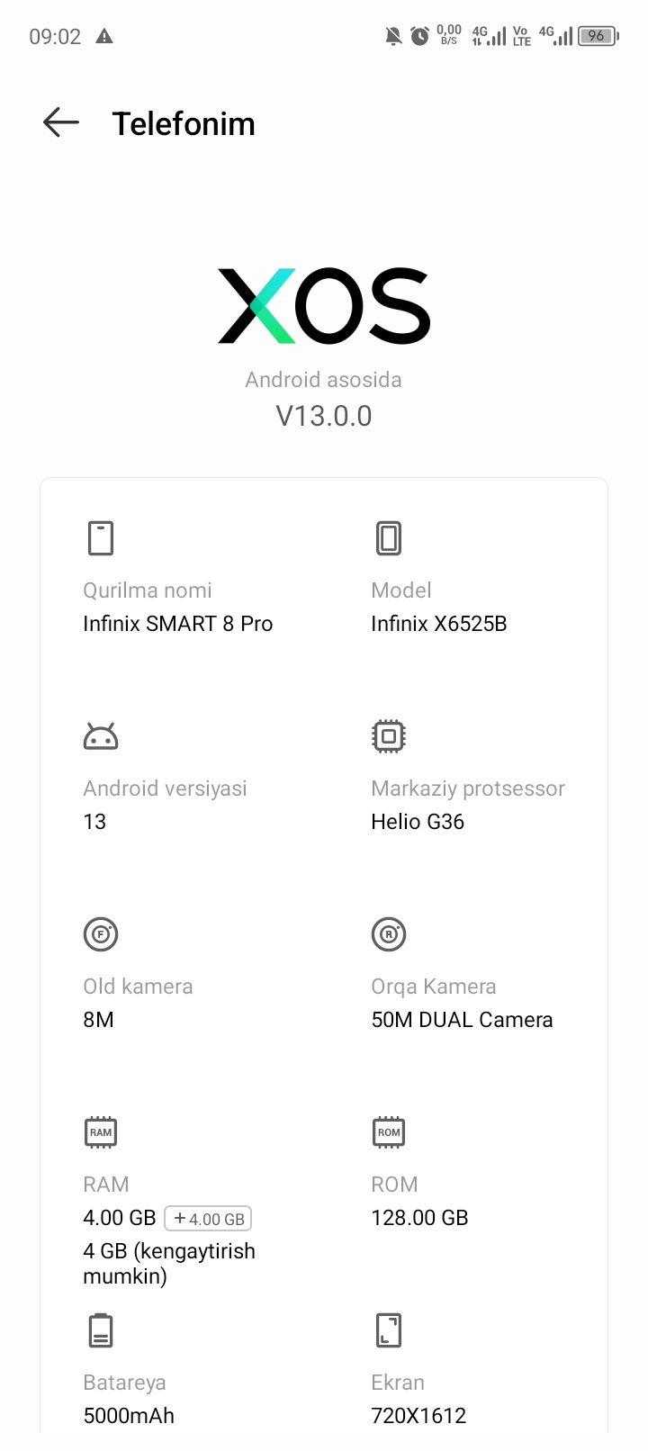Infinix smart 8pro sotiladi hech qanday aybi yuq 850 ming