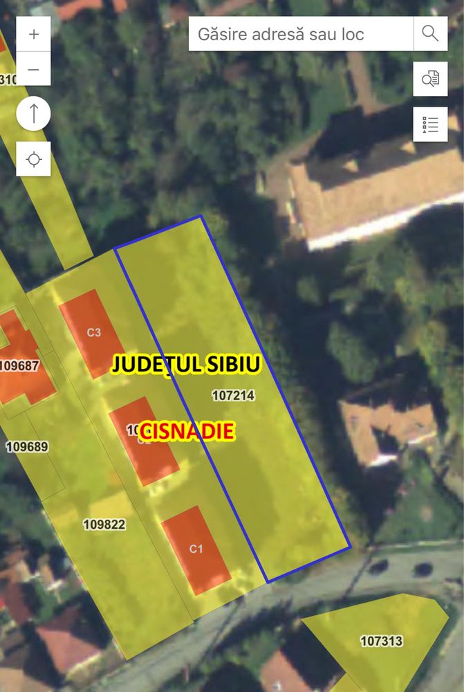 Teren la asfalt  intravilan  central cisnadie