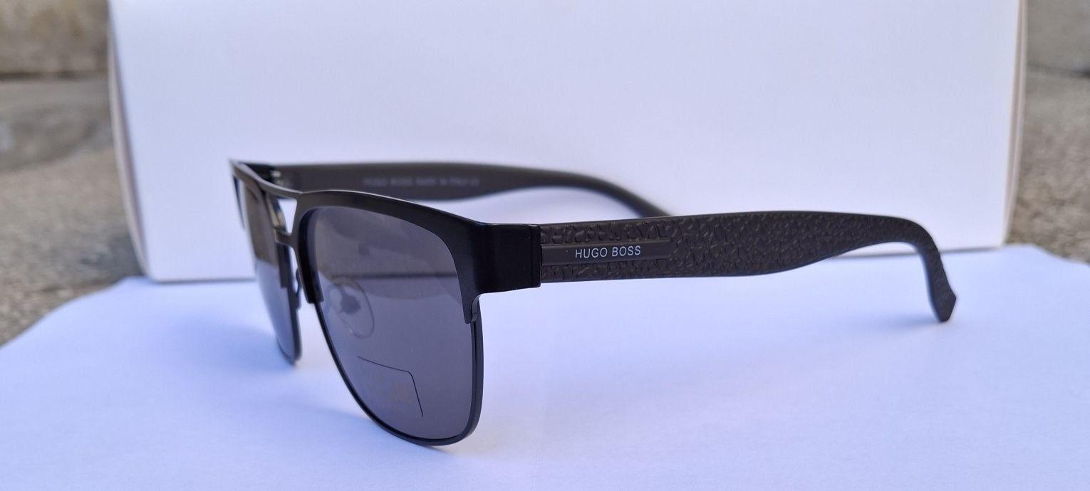 Ochelari de soare Hugo Boss negru metal