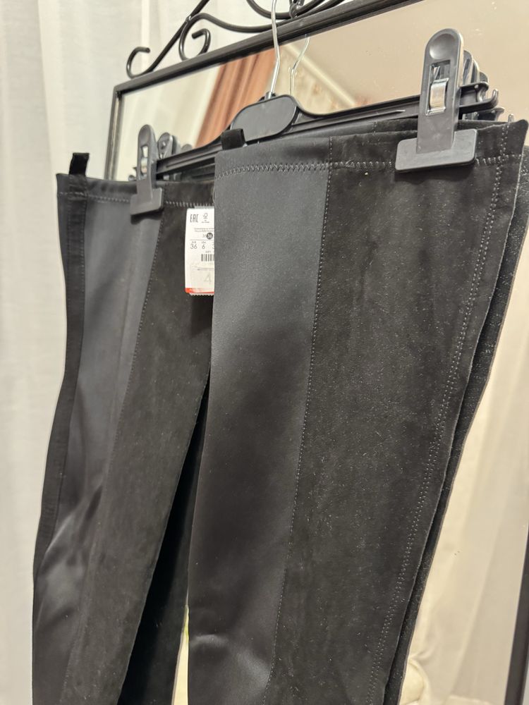 Cizme peste genunchi Bershka cu toc kitten de 6 cm mărimea 37