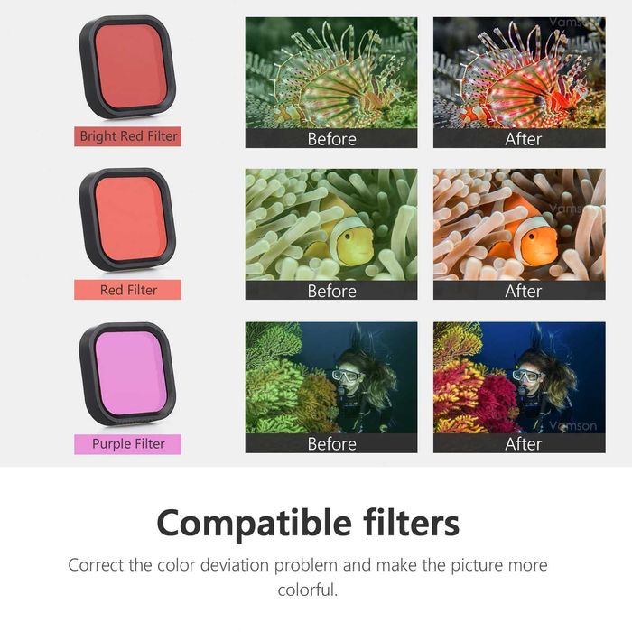 Set accesorii GoPro 9, 10, 11, 12, 13 carcasa subacvatica husa folie