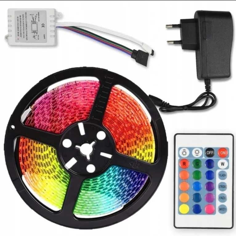 Светодиодная лента RGB 5 метров, 12V, 60 Leds/m, LED SMD 5060