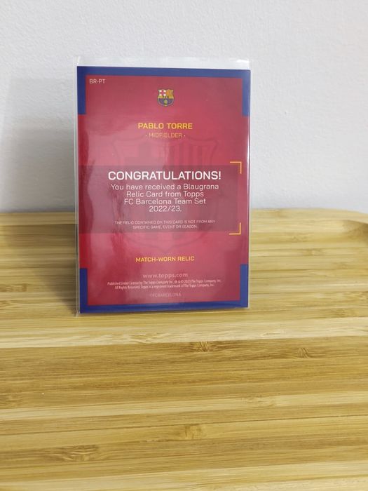 Футболна картичка Pablo Torre Topps Relic
