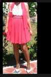 Rochie ocazie roz cu voal