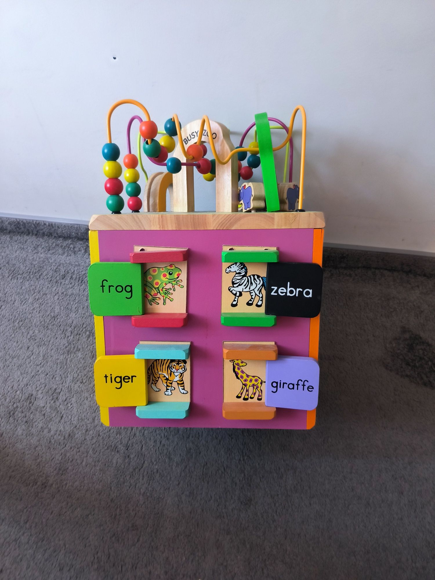 Jucarie lemn Mappy Happy-Cubul cu activitati