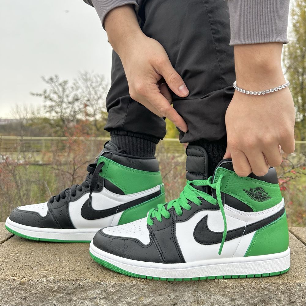 Pantofi Sport Air Jordan 1 High Lucky Green - 100% originali
