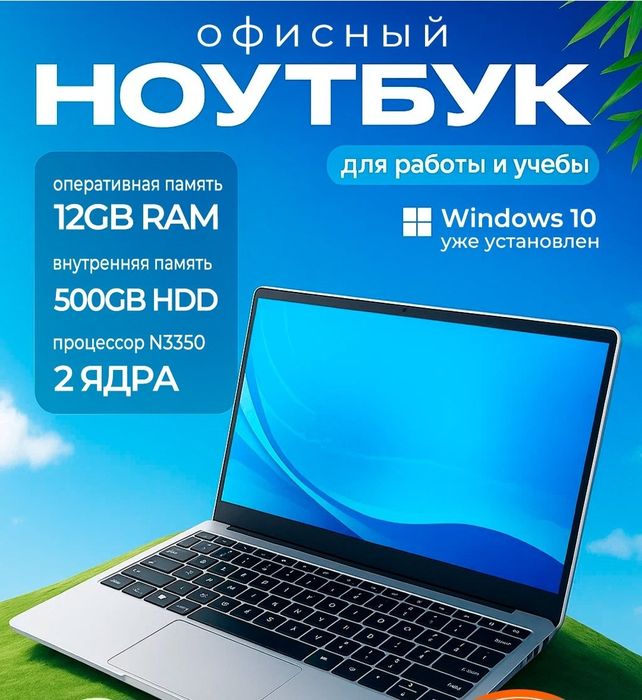 HoyT6yk Intel Celeron N3350, DDR3 12ГБ 500ГБ HDD,14"HD, Windows