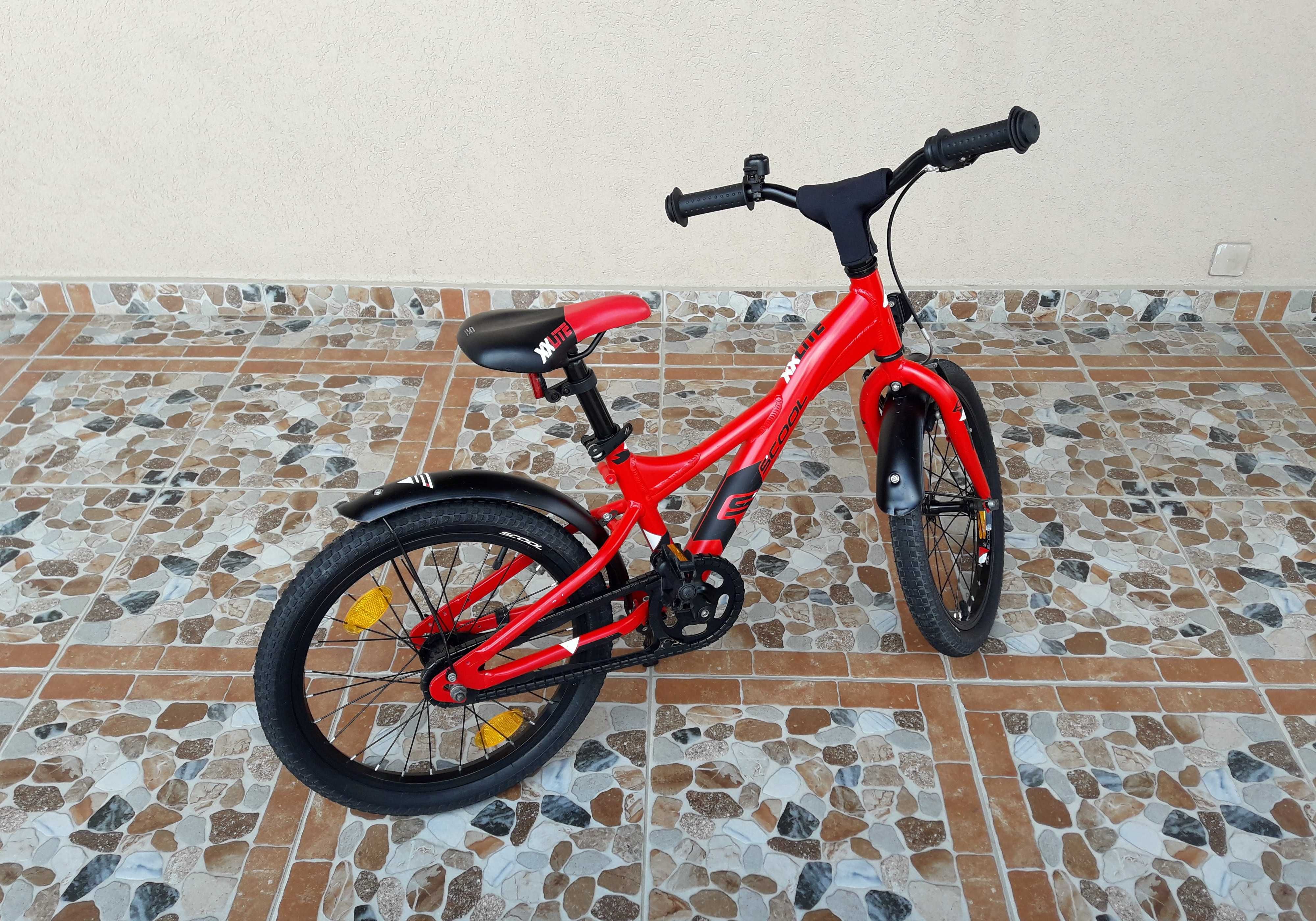 Bicicletă pentru copii 18’ S'Cool XXlite 18-1, ALUMINIU – roșu/negru