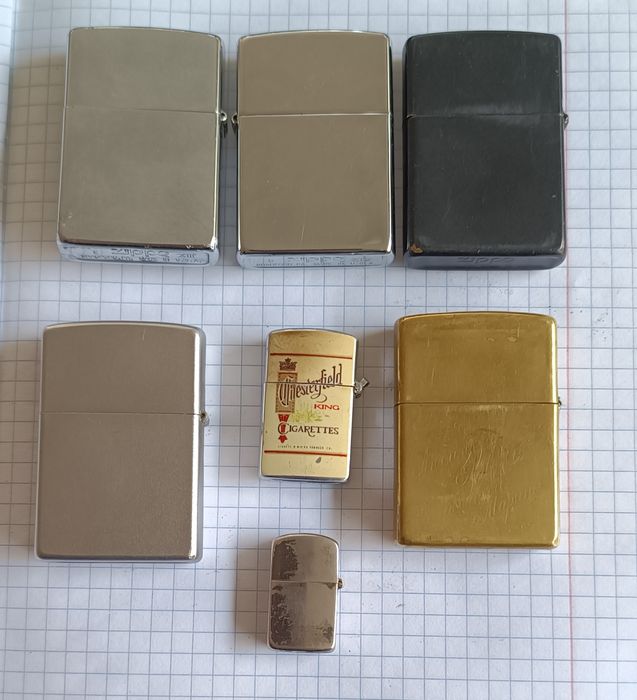 Винтажные зажигалки 7шт Zippo в коллекцию .