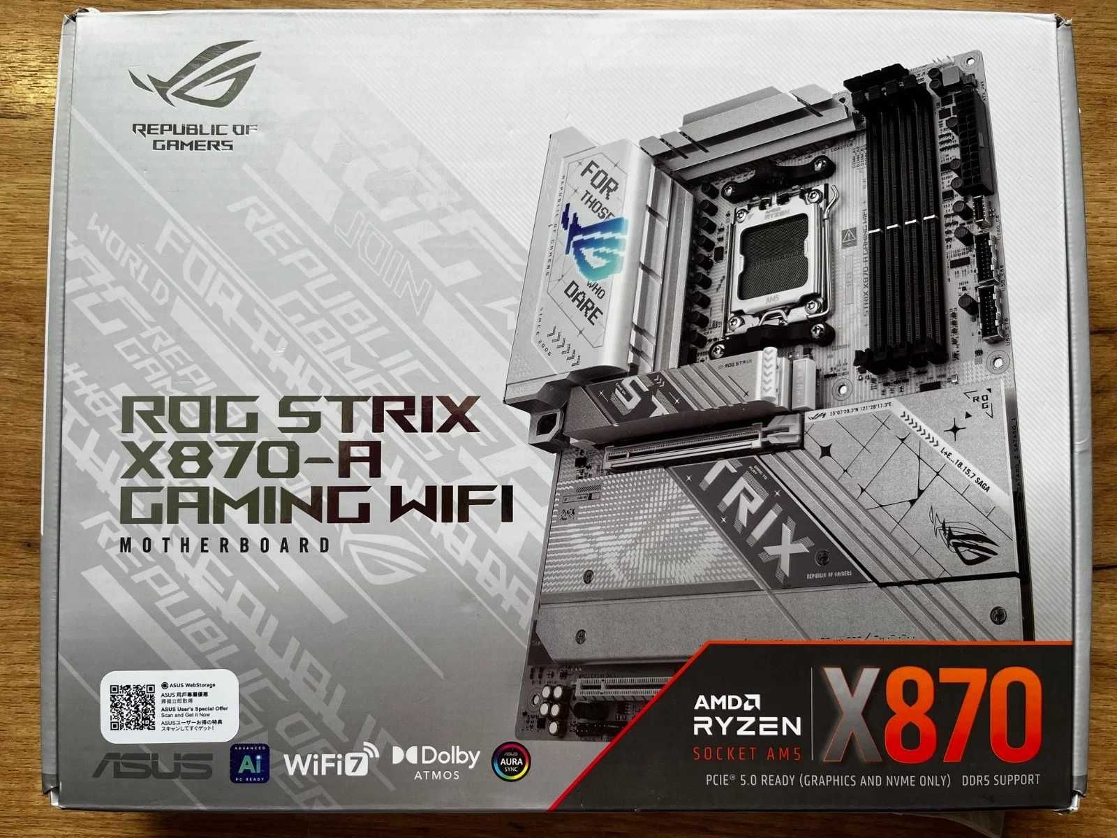 Дънна платка ASUS ROG Strix X870-A Gaming WiFi АМ5