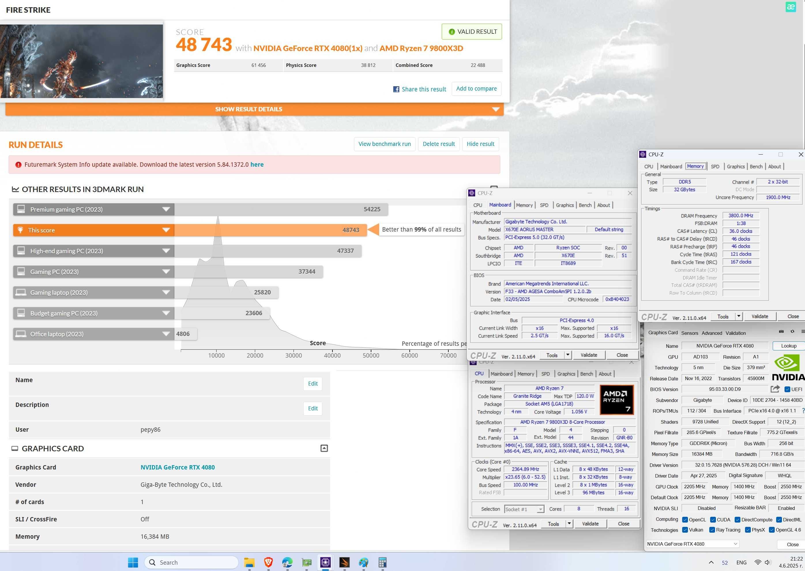 RTX 4080 16GB Gigabyte Aorus Master