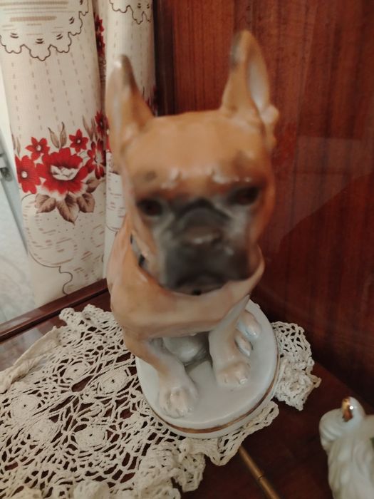 Статуэтка СССР лфз бульдог собака