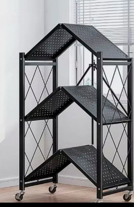 Стеллаж напольный 3 этажа на колесах