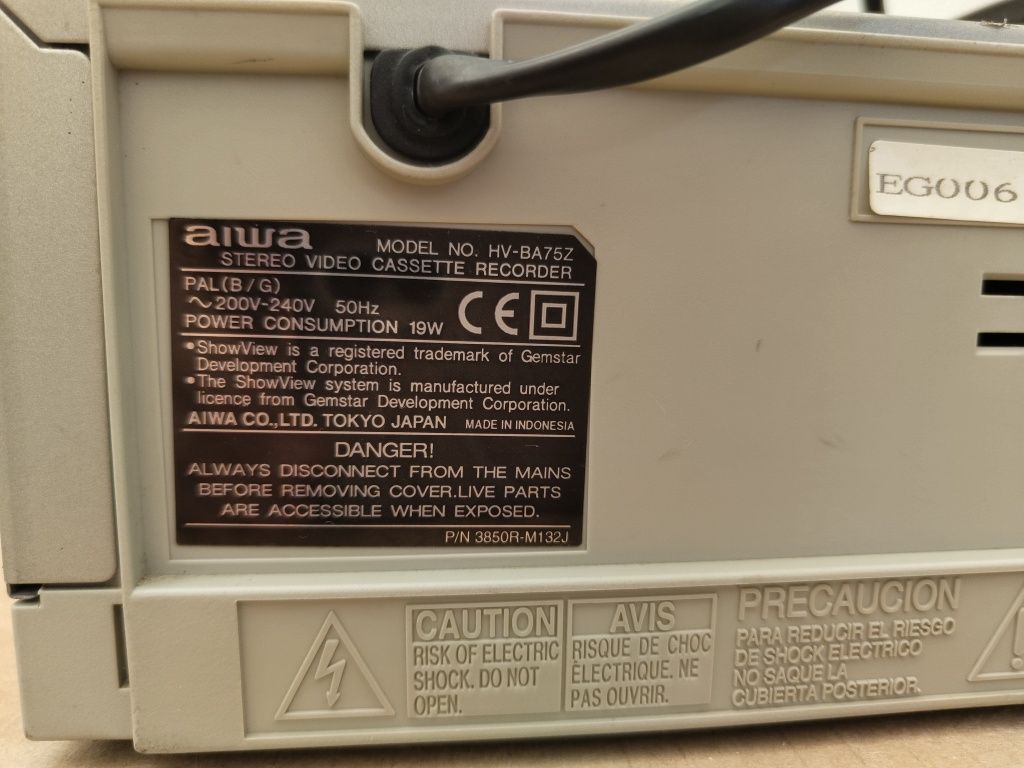 Videorecorder Aiwa BA75 6 capete, Hi-Fi stereo