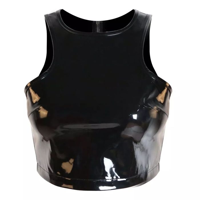 crop top lucios nailon patent XS