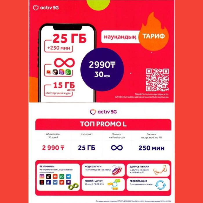 Топ ПРОМО л, ПРОКАЧАННЫЙ, тарифы с безлимитом, подключение