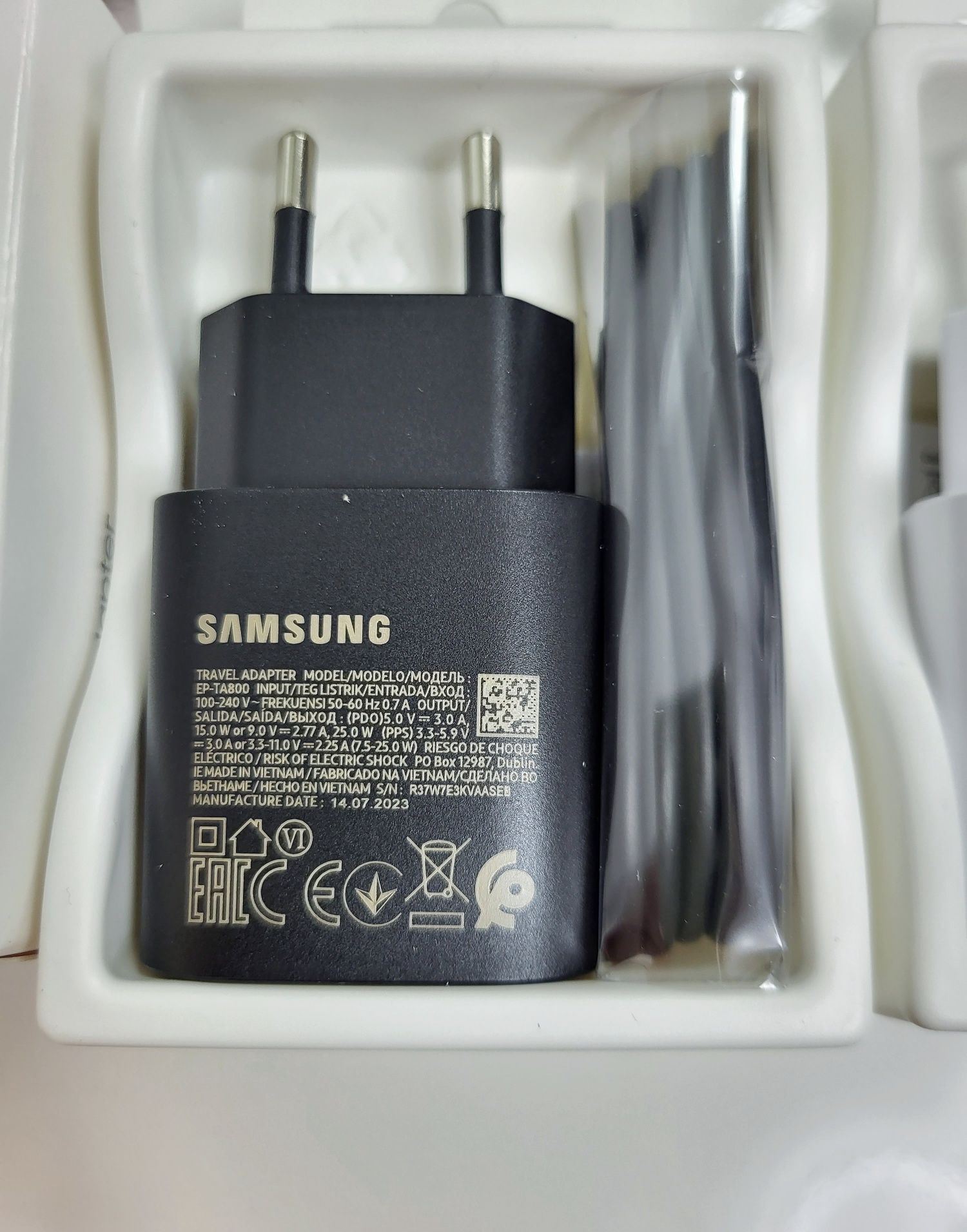 Încărcător Samsung 25W super fast charging NOU Type-C
