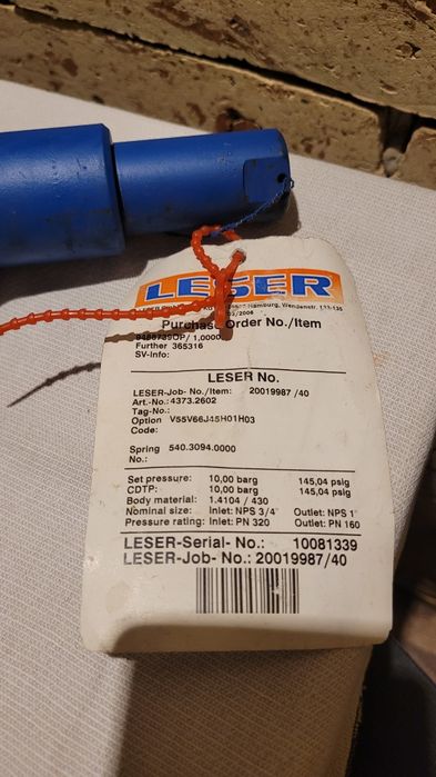 Supape LESER de siguranță cu arc