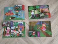 Jucarii/ 4 puzzle The purple cow cu povesti pt copii 3 ani +