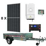 Generator mobil fotovoltaic pe remorca off-grid, invertor DEYE 6kw