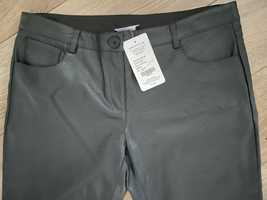 Pantalon nou, negru, din piele eco EMA, marime 42