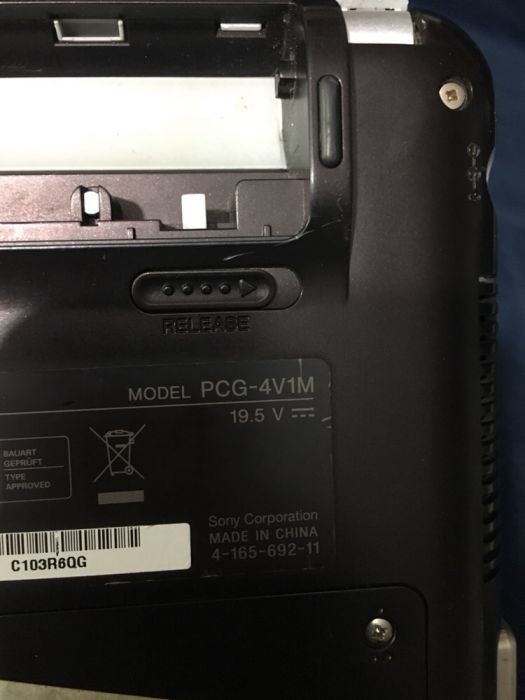 Minilaptop Sony Vaio PCG-4V1M -piese