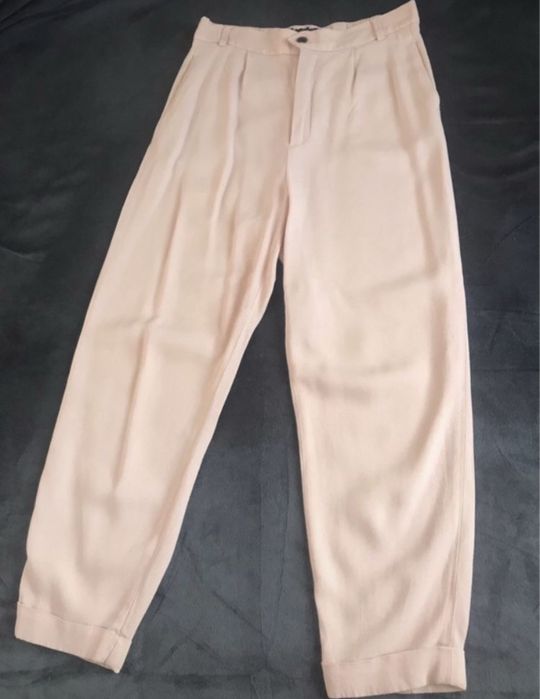 Pantaloni roz pudrat Zara, mărimea XS