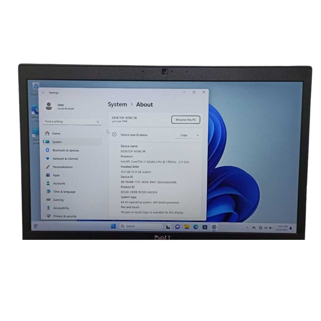Ноутбук Dell Latitude 7490 i7 8 gen 16gb 256ssd