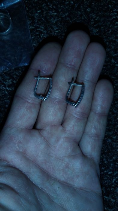 Серебряные серьги Версачи