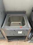 Spalator Inox cu 1 Cuva, Polita si Rebord – 700x700x850 mm