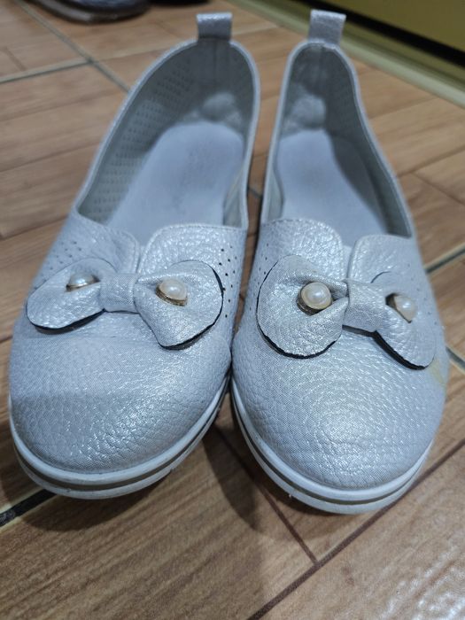 Туфельки серебристые р.30
