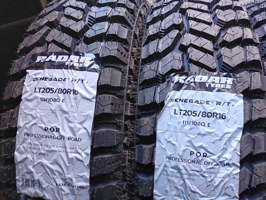 4бр.Нови гуми за кал Radar 205 80 16 цената е за брой!