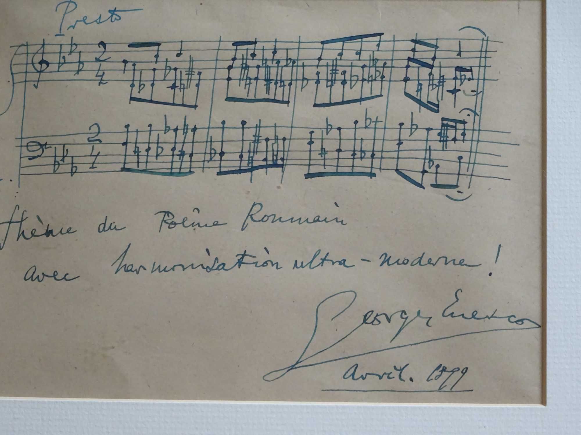 Partitura George Enescu - Piesa de colectie