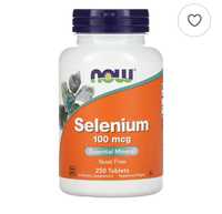 Now Foods Selenium 100mcg 250 tablets / Now Селен 100мкг 250таблет