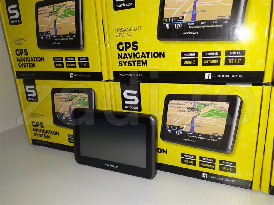 GPS serioux-ecran 4.3"-functie modulator FM - harti noi actualizate