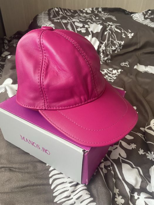 Sapca dama roz- piele