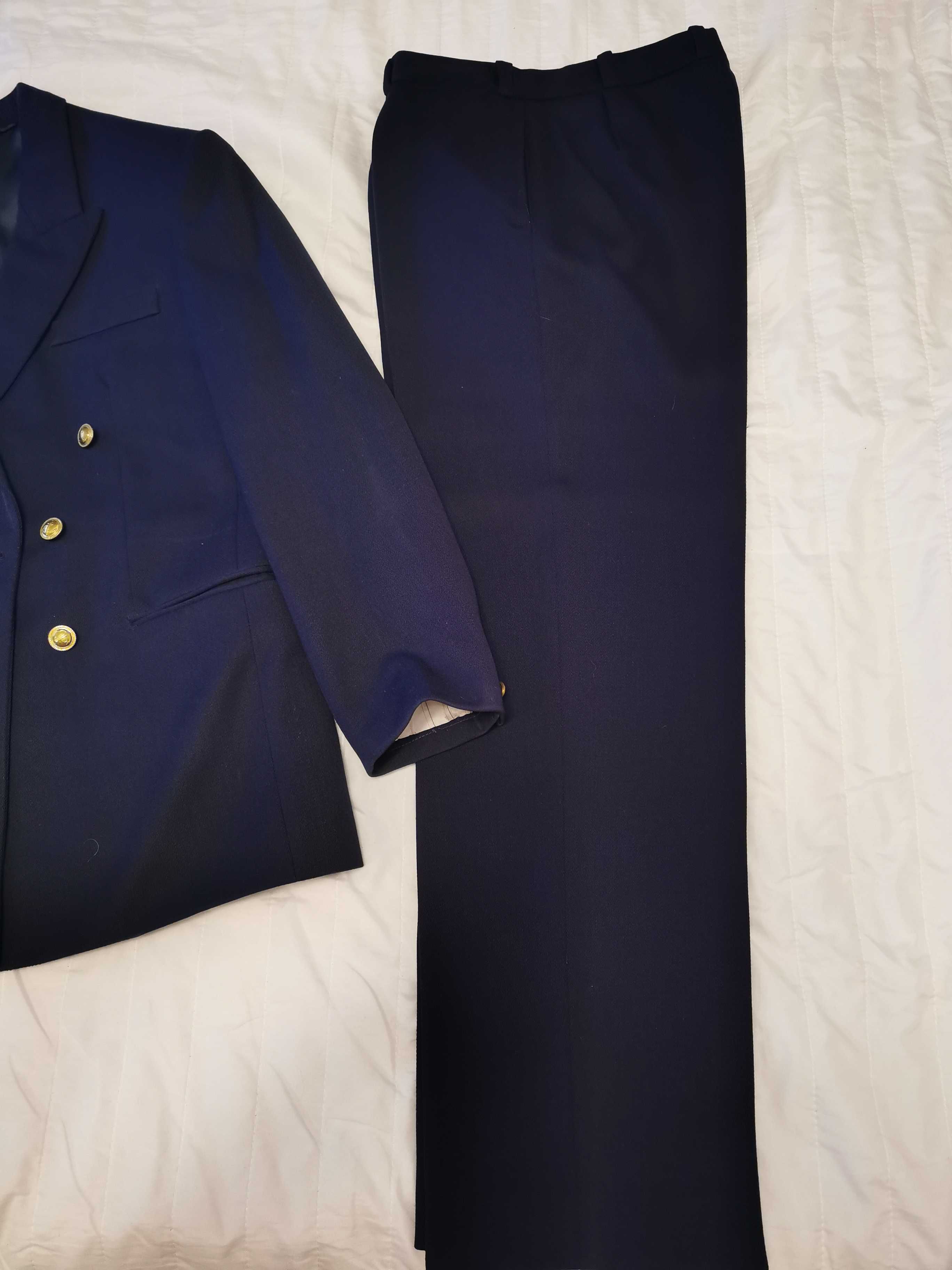 Costum marină albastru barbatesc / sacou pantalon