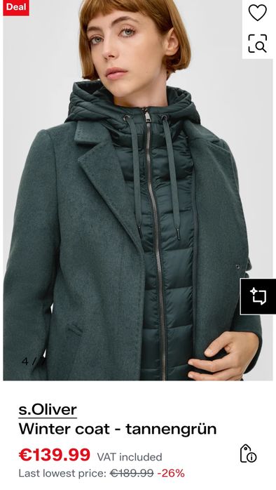 Дамско палто s.Oliver XL