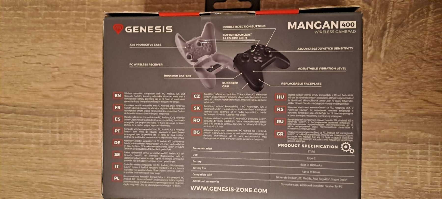 Genesis Mangan 400 Wireless Gamepad