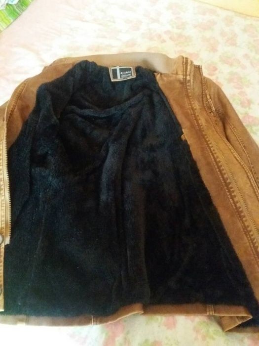 Мъжко зимно кожено яке