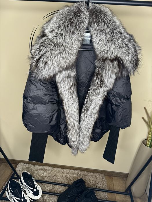 Дамско яке естествен косъм Nl Grey