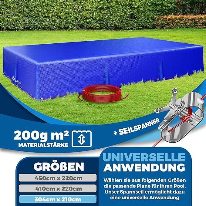 KESSER® Соларно покривало за басейн Брезент 304x210cm