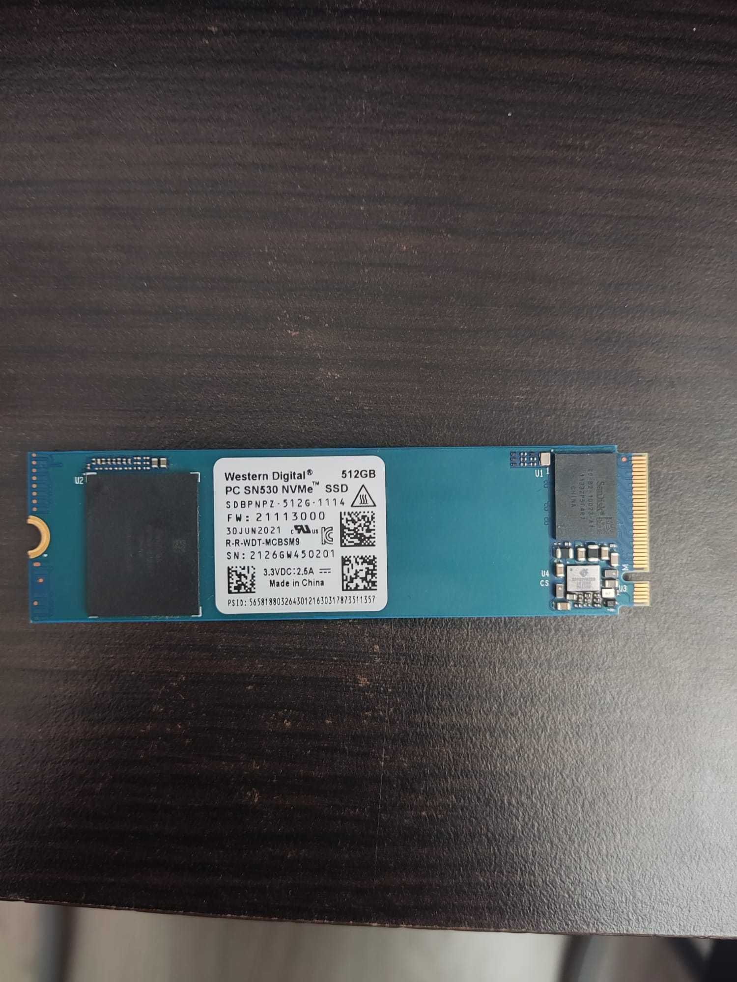 SSD 512GB Western Digital PC SN530 NVMe