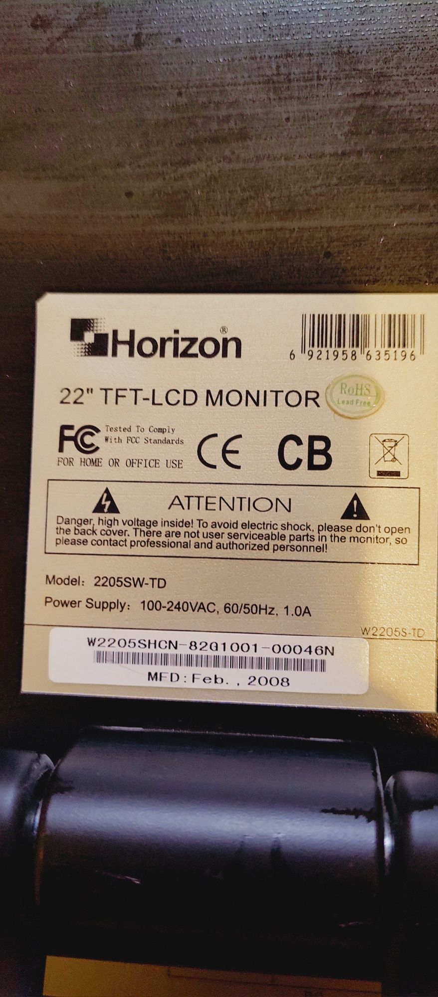 Monitor Horizon 22 inch cu TV tuner.