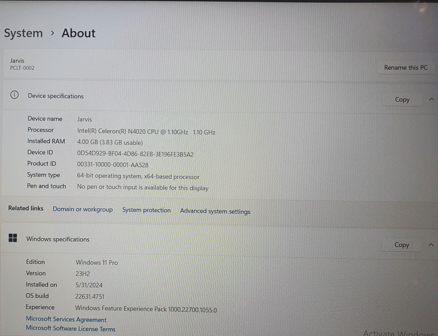 Notebook Rombica ofis ishlari uchun 15 dyum