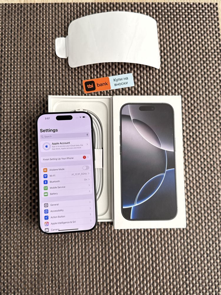 НОВ! *ЛИЗИНГ* iPhone 16 Pro 256Gb Black Titanium / Гаранция