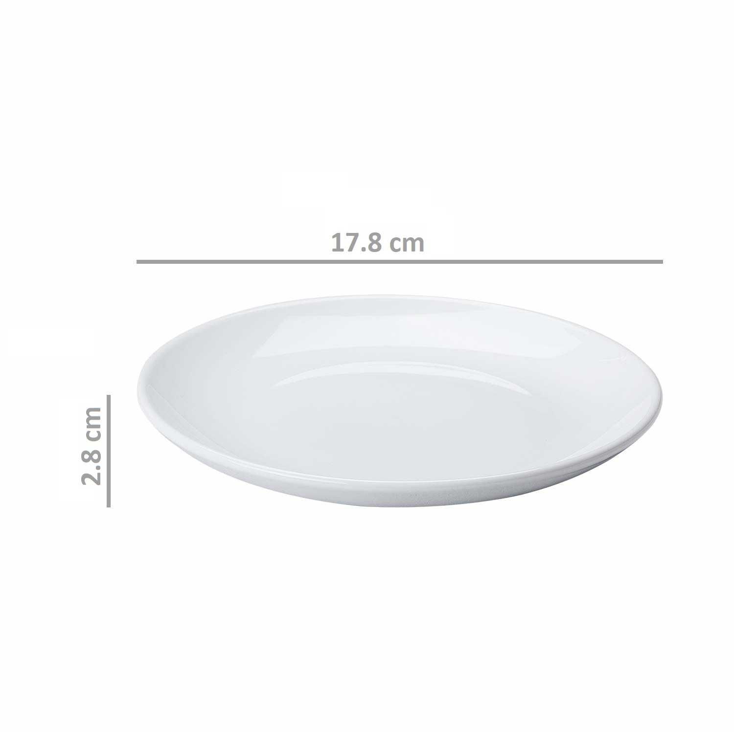 Set de farfurii 12 piese din porțelan 17.8cm alb, pt. uz comercial